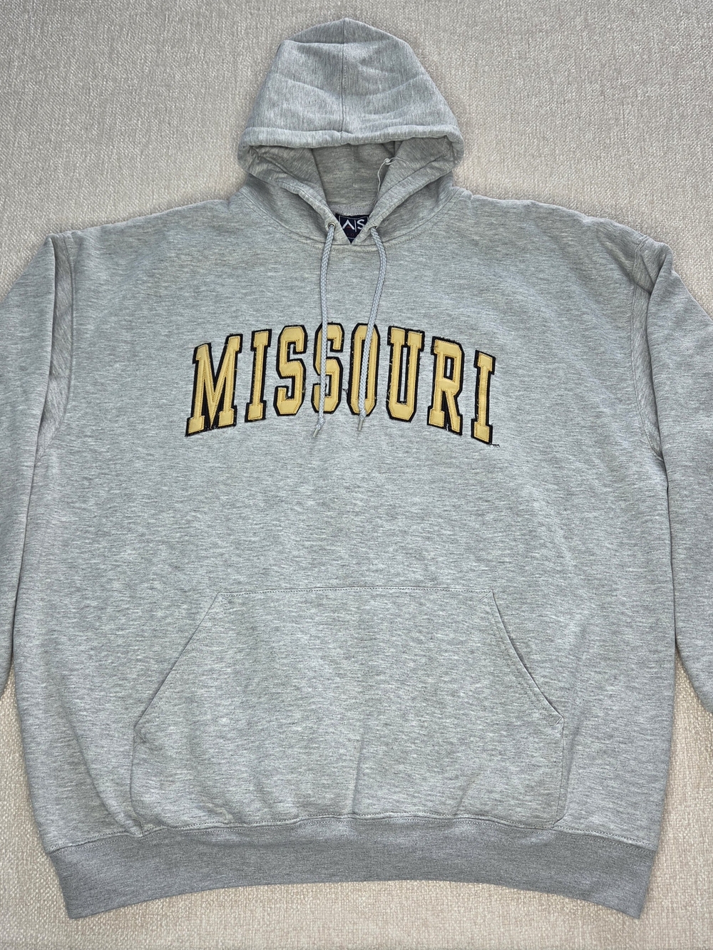 Vintage Y2K Missouri Tigers Hoodie Mens XL Gray AS Sports Spellout College